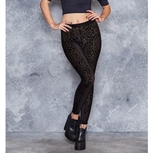 Blackmilk Black Patterned Leggings